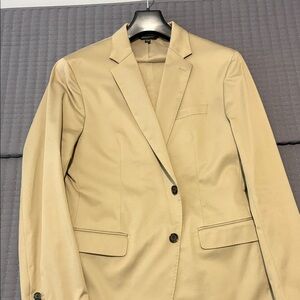 Classic Tan Men's Blazer (44Reg) slim fit (36x32) slim fit pants